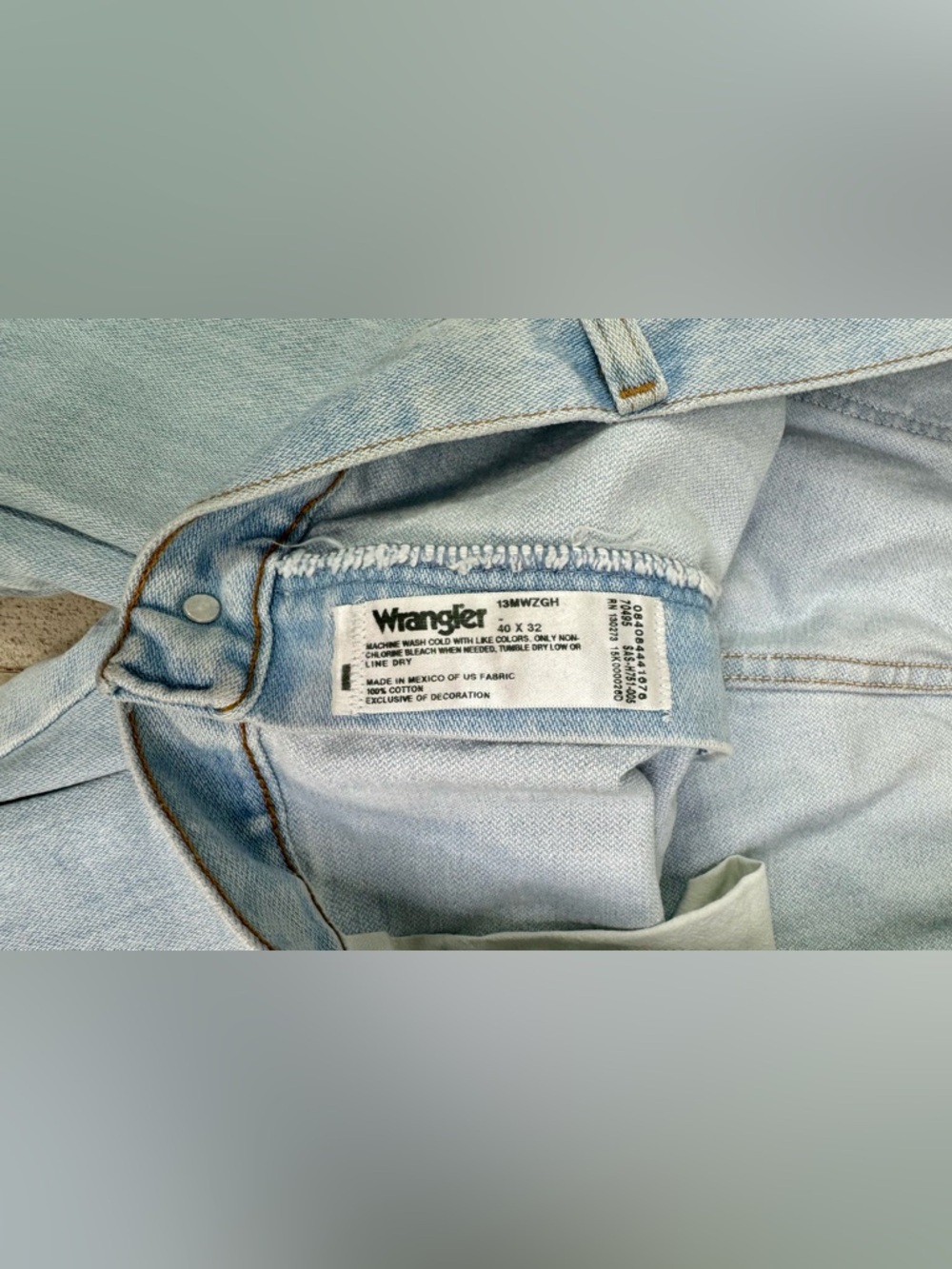 Vintage Wrangler Cowboy Cut Jeans Mens 40x27 Blue Denim Straight Workwear - Picture 5 of 11